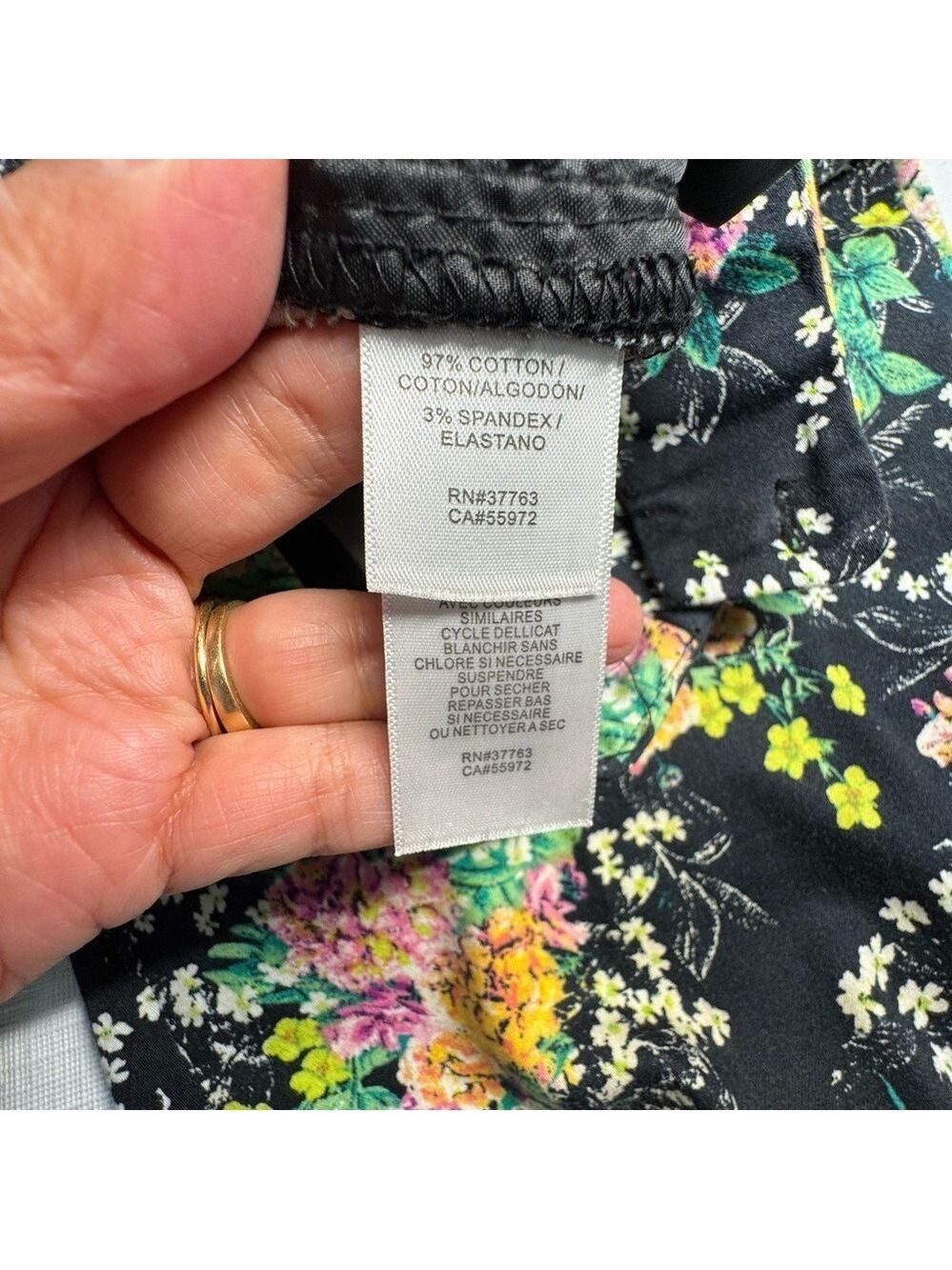 Laundry By Shelli Segal Multicolor Floral Pants Size 6 - Picture 3 of 8